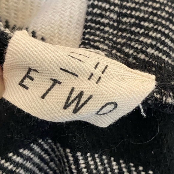 White/Black Buffalo Plaid Wool Vest - Picture 4 of 4